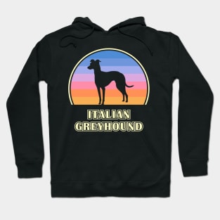 Italian Greyhound Vintage Sunset Dog Hoodie